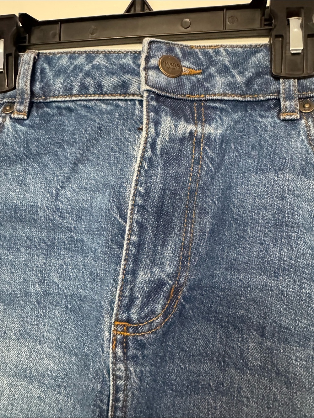 Classic Blue Denim Skirt - Casual A-Line Women’s Skirt - Picture 4 of 9
